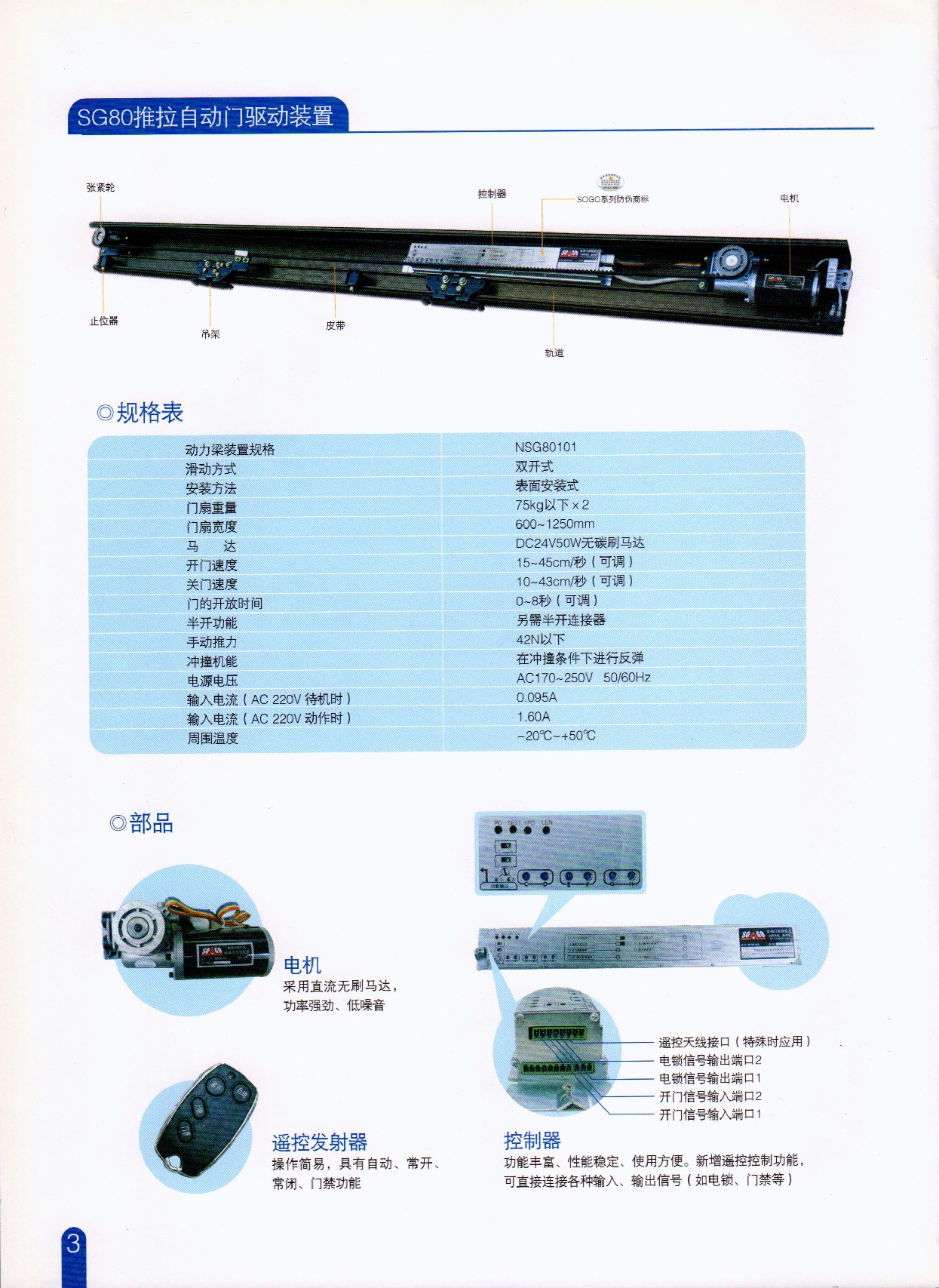 SOGO-80型平移门控制系统(图3)